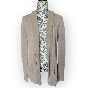 Anthropologie Angel of the North Open Front Waterfall Cardigan size medium